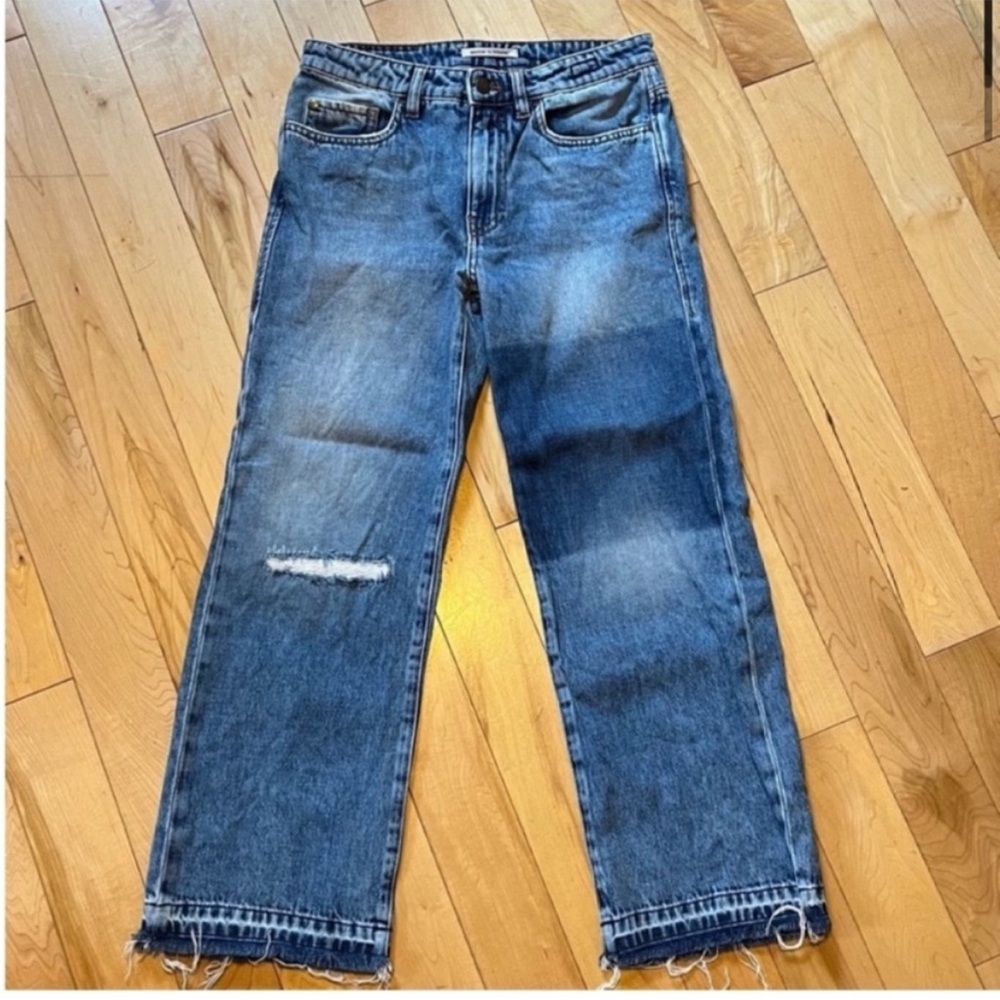 Maison Clochard Distressed Frayed Hem Cotton Jeans size 28